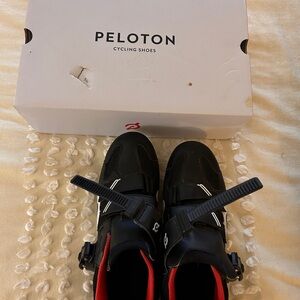 Peloton Black and Red Cycling Shoes